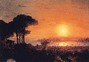 Ivan Aivazovsky Sunset over the Golden Horn Sweden oil painting artist